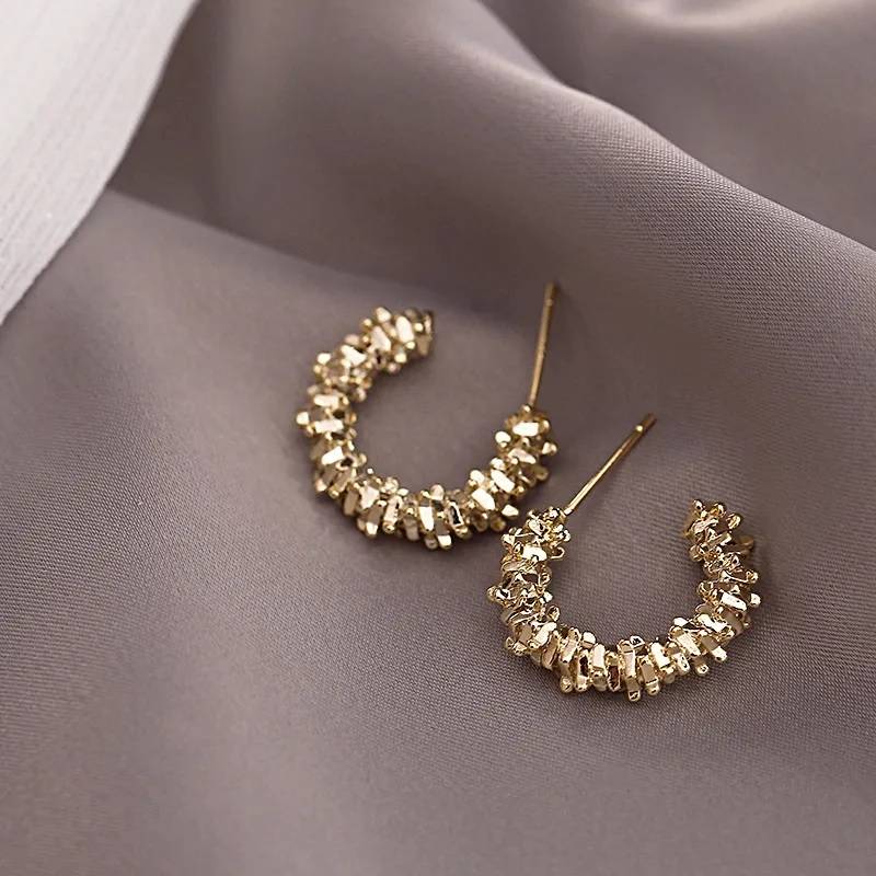 C-shaped Semicircular Hoop Earrings for Woman Earrings Women Jewelry 
