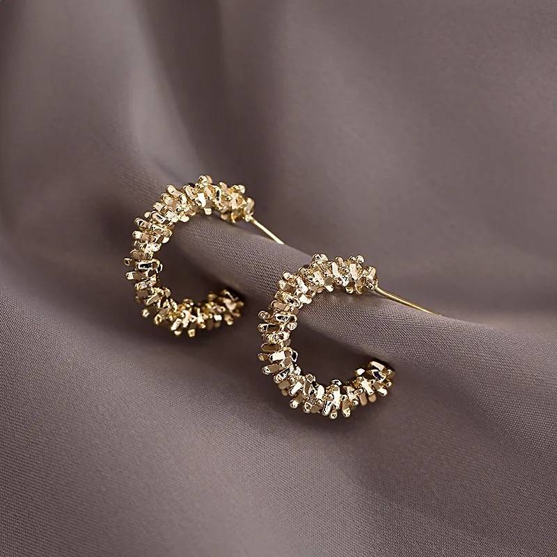 C-shaped Semicircular Hoop Earrings for Woman Earrings Women Jewelry 