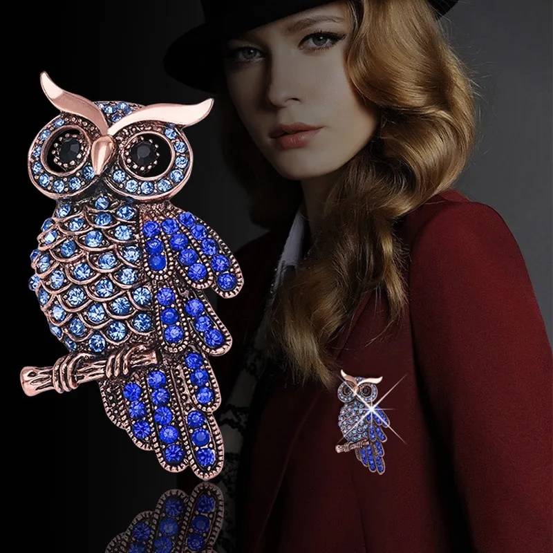 Owl Bird Animal Scarf Clip Pin Brooch Brooches & Pins Women Jewelry 
