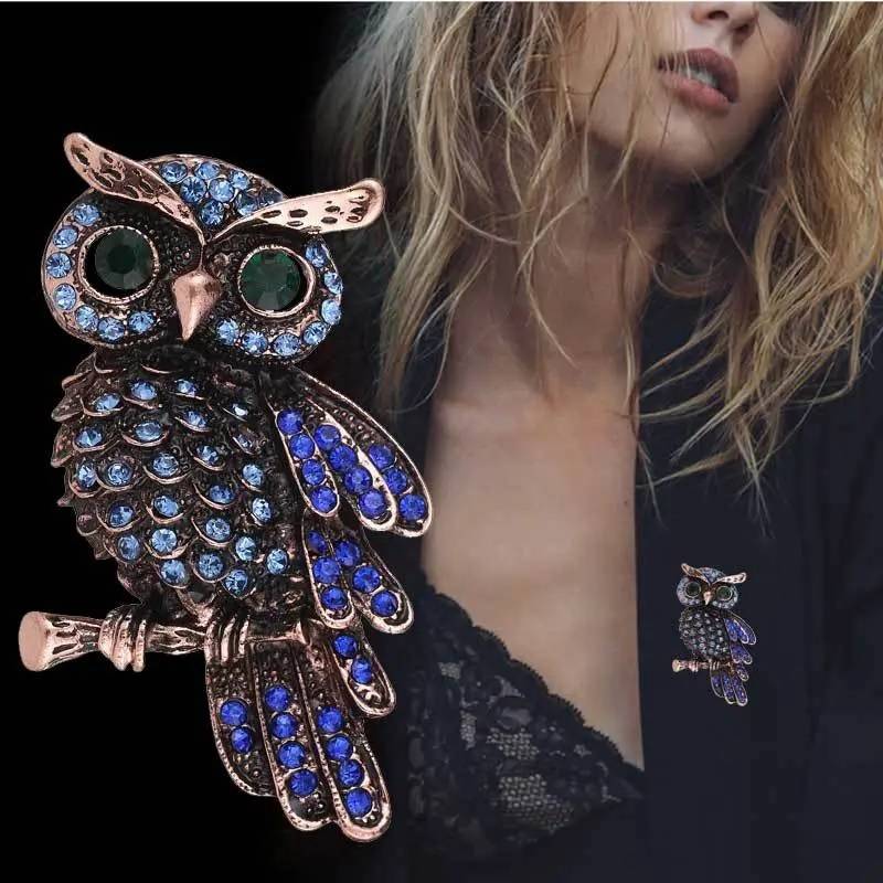 Owl Bird Animal Scarf Clip Pin Brooch Brooches & Pins Women Jewelry 