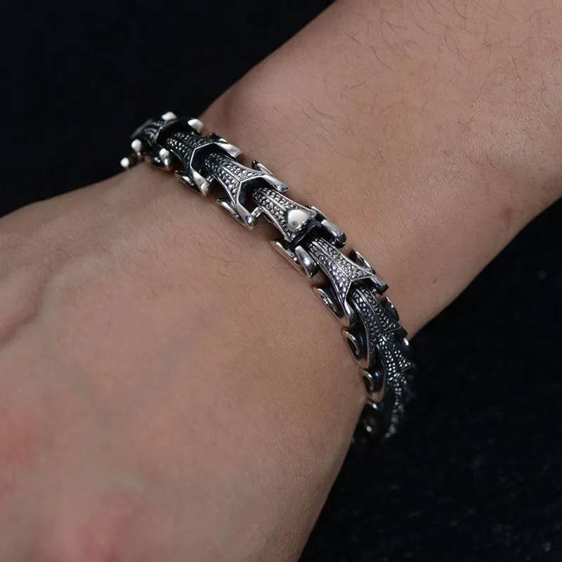 316L Stainless Steel Snake Dragon's Scales Wristband Bracelet Bracelets & Cuffs Men Jewelry New Arrivals 