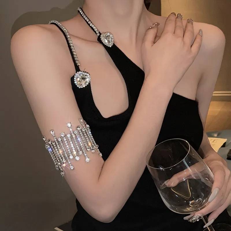 Shiny Rhinestone Adjustable Elastic Bracelet for Women Bracelets & Bangles New Arrivals Women Jewelry 