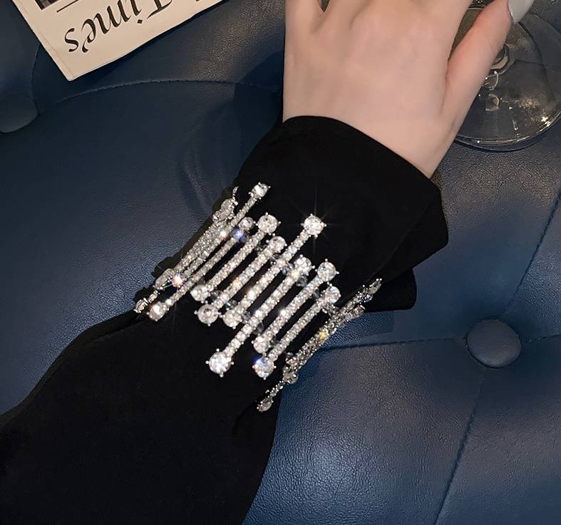 Shiny Rhinestone Adjustable Elastic Bracelet for Women Bracelets & Bangles New Arrivals Women Jewelry 