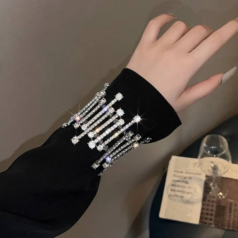 Shiny Rhinestone Adjustable Elastic Bracelet for Women Bracelets & Bangles New Arrivals Women Jewelry 