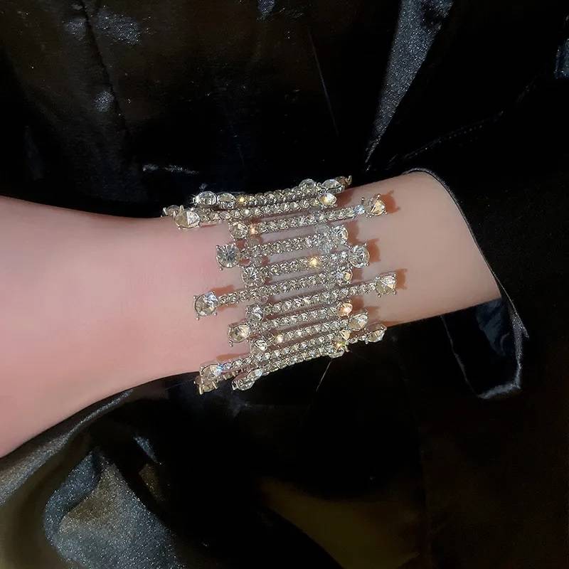 Shiny Rhinestone Adjustable Elastic Bracelet for Women Bracelets & Bangles New Arrivals Women Jewelry 