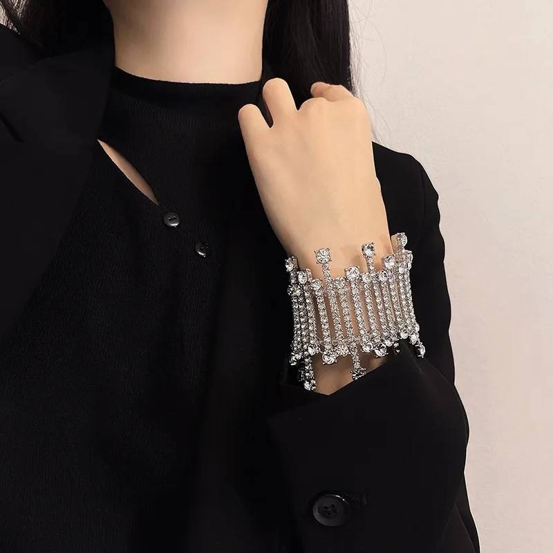 Shiny Rhinestone Adjustable Elastic Bracelet for Women Bracelets & Bangles New Arrivals Women Jewelry 