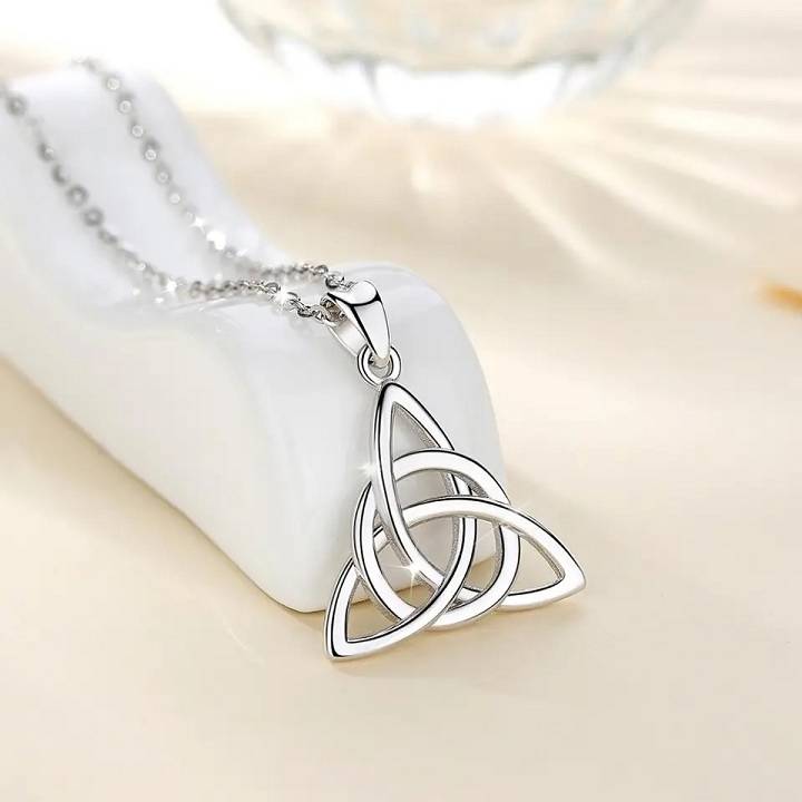 Triquetra Trinity Celtic Knot Braid Pendant Necklace Necklaces New Arrivals Pendants Women Jewelry 