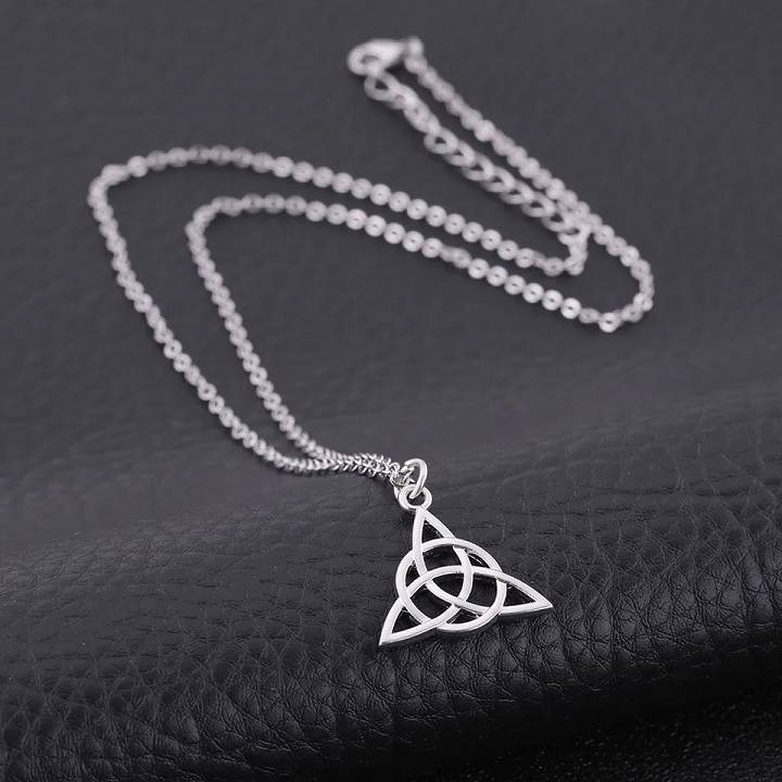 Triquetra Trinity Celtic Knot Braid Pendant Necklace Necklaces New Arrivals Pendants Women Jewelry 