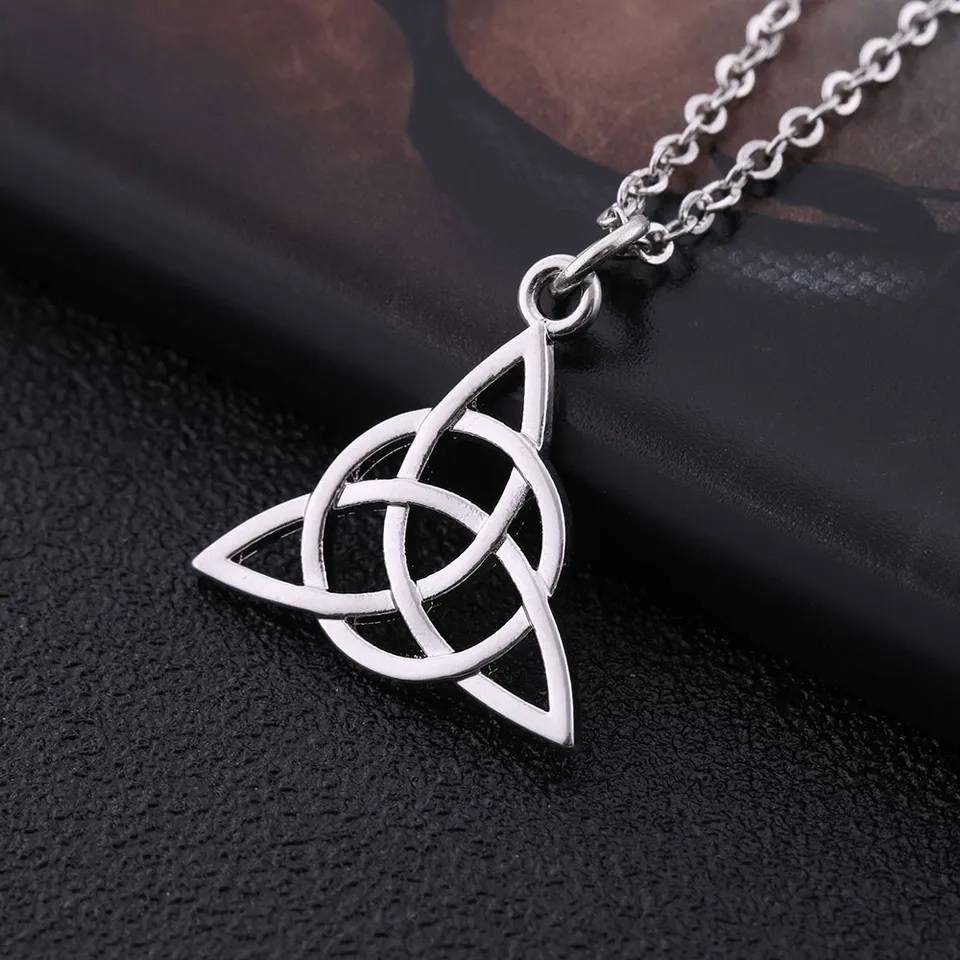 Triquetra Trinity Celtic Knot Braid Pendant Necklace Necklaces New Arrivals Pendants Women Jewelry 