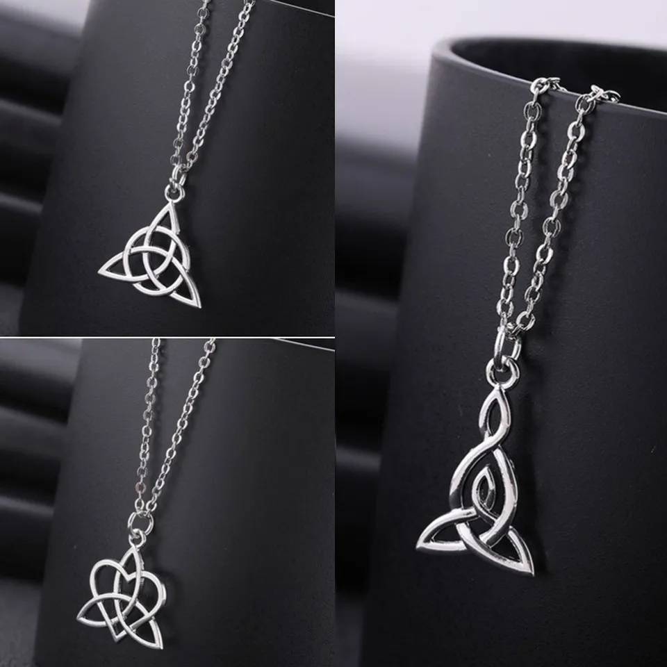 Triquetra Trinity Celtic Knot Braid Pendant Necklace Necklaces New Arrivals Pendants Women Jewelry 