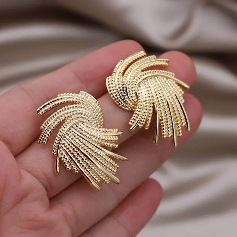 Twisted Wavy Spiral Fireworks Drop Earrings Earrings New Arrivals Women Jewelry 