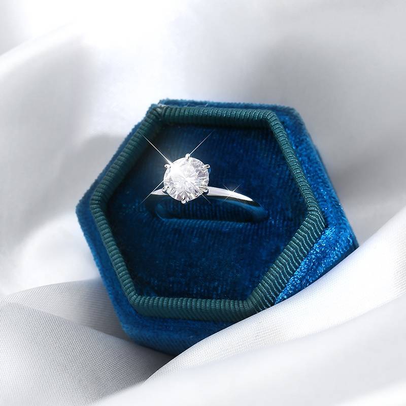 1 Carat D Color Moissanite 18k White Gold Wedding Ring New Arrivals Rings Wedding & Engagement Jewelry Women Jewelry 