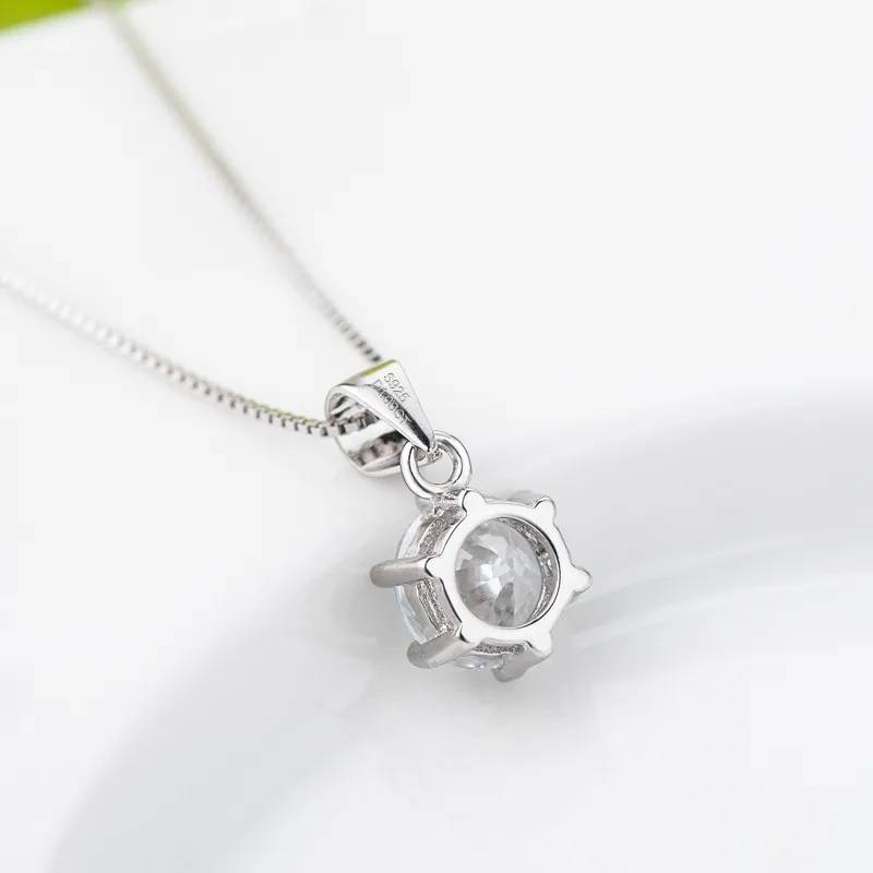 1 Carat Moissanite Pendant Necklace for Women Necklaces New Arrivals Pendants Wedding & Engagement Jewelry Women Jewelry 