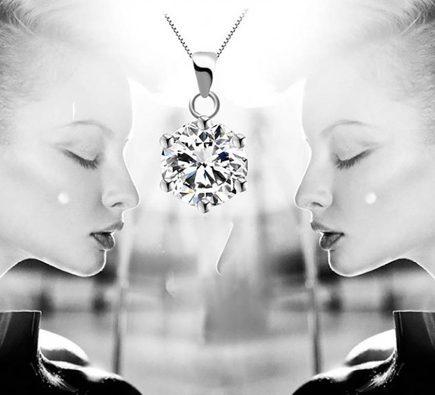 1 Carat Moissanite Pendant Necklace for Women Necklaces New Arrivals Pendants Wedding & Engagement Jewelry Women Jewelry 