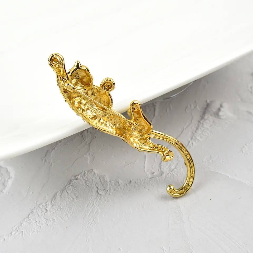 Climbing Leopard Enamel Brooch Pin Brooches & Pins New Arrivals Women Jewelry 