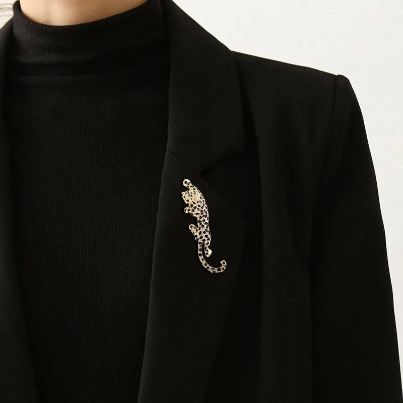 Climbing Leopard Enamel Brooch Pin Brooches & Pins New Arrivals Women Jewelry 
