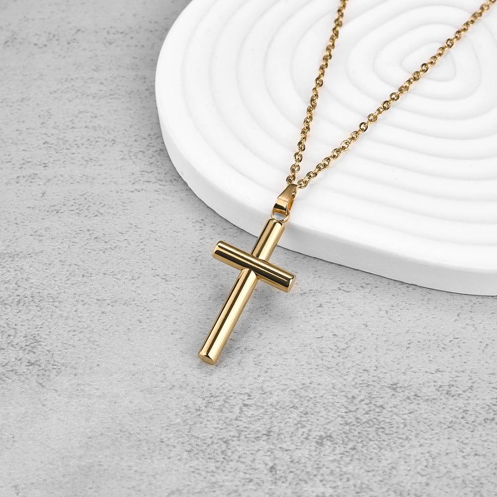 Stainless Steel Bare Cross Pendant Chain Necklace Men Jewelry Necklaces Necklaces New Arrivals Pendants Women Jewelry 