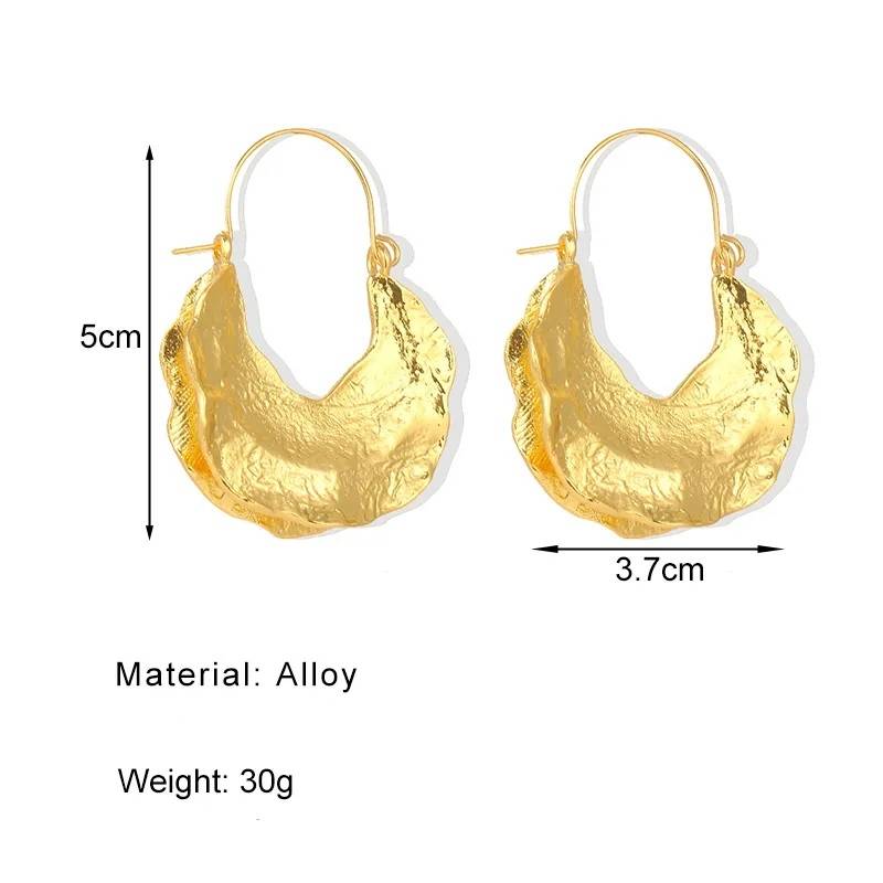 Trendy Geometry Textured Statement Dangle Drop Earrings Earrings New Arrivals Women Jewelry 