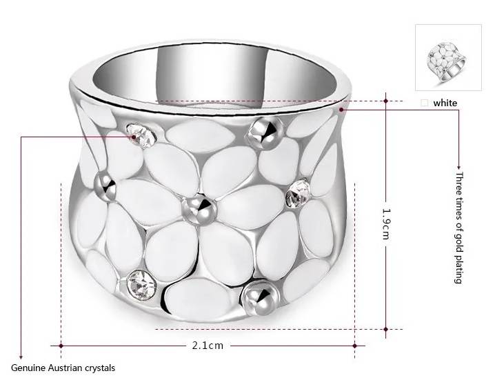 Blooming Flower Floral Cocktail Ring for Women New Arrivals Rings Women Jewelry 