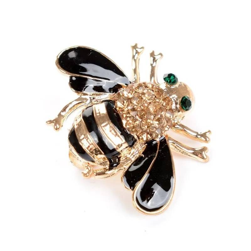 Crystal Bumble Bee Insect Animal Brooch Pin Badge Brooches & Pins New Arrivals Women Jewelry 