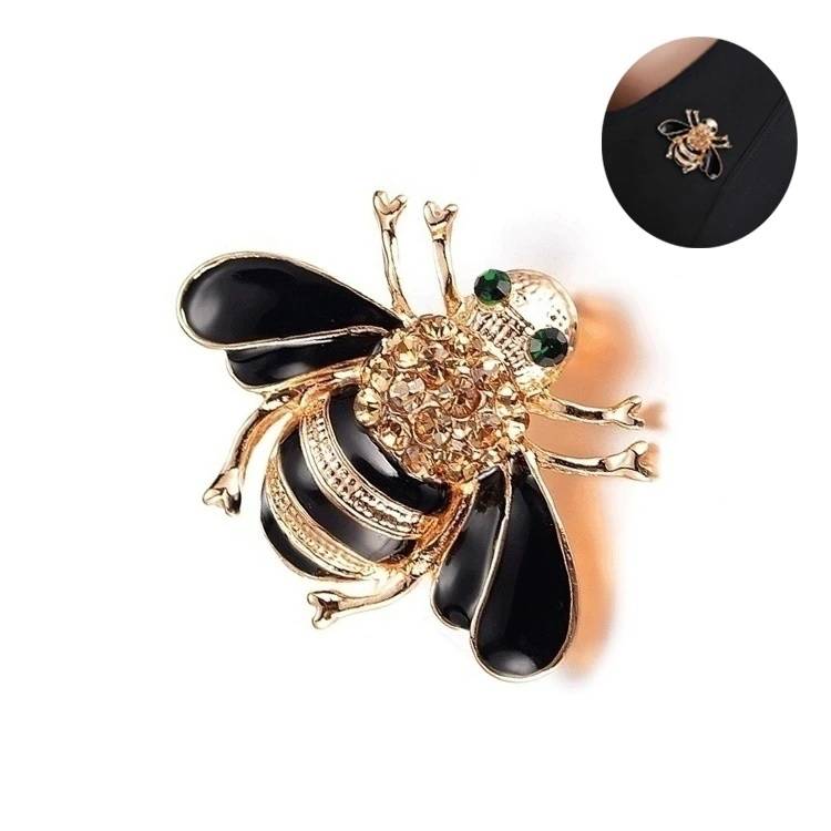 Crystal Bumble Bee Insect Animal Brooch Pin Badge Brooches & Pins New Arrivals Women Jewelry 