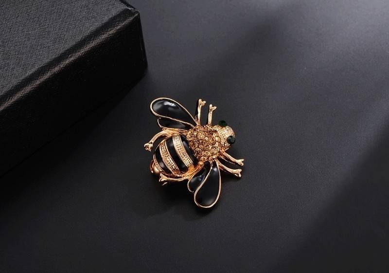 Crystal Bumble Bee Insect Animal Brooch Pin Badge Brooches & Pins New Arrivals Women Jewelry 