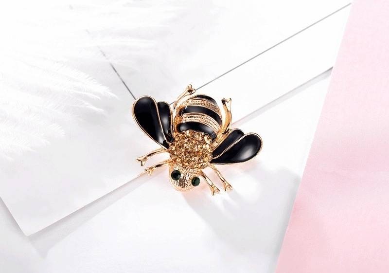 Crystal Bumble Bee Insect Animal Brooch Pin Badge Brooches & Pins New Arrivals Women Jewelry 