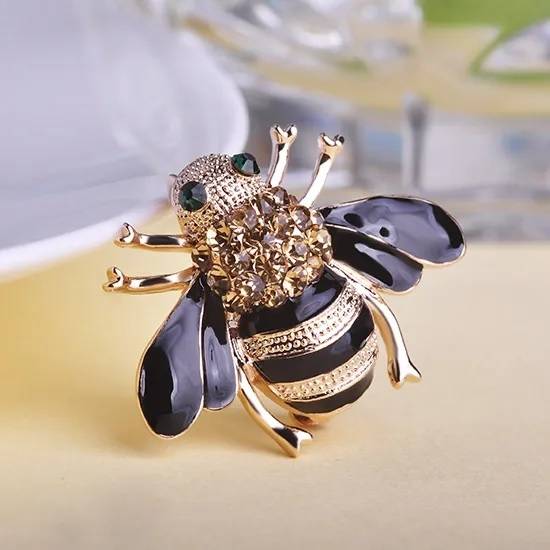Crystal Bumble Bee Insect Animal Brooch Pin Badge Brooches & Pins New Arrivals Women Jewelry 