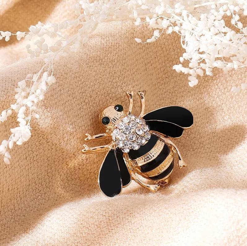 Crystal Bumble Bee Insect Animal Brooch Pin Badge Brooches & Pins New Arrivals Women Jewelry 