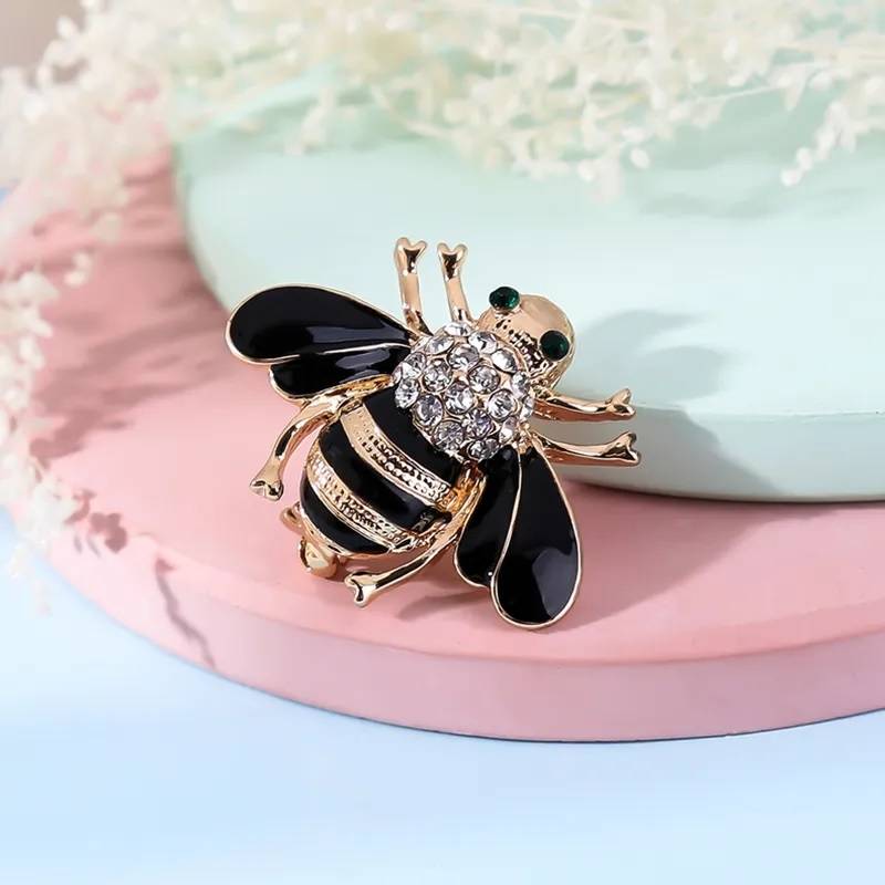 Crystal Bumble Bee Insect Animal Brooch Pin Badge Brooches & Pins New Arrivals Women Jewelry 