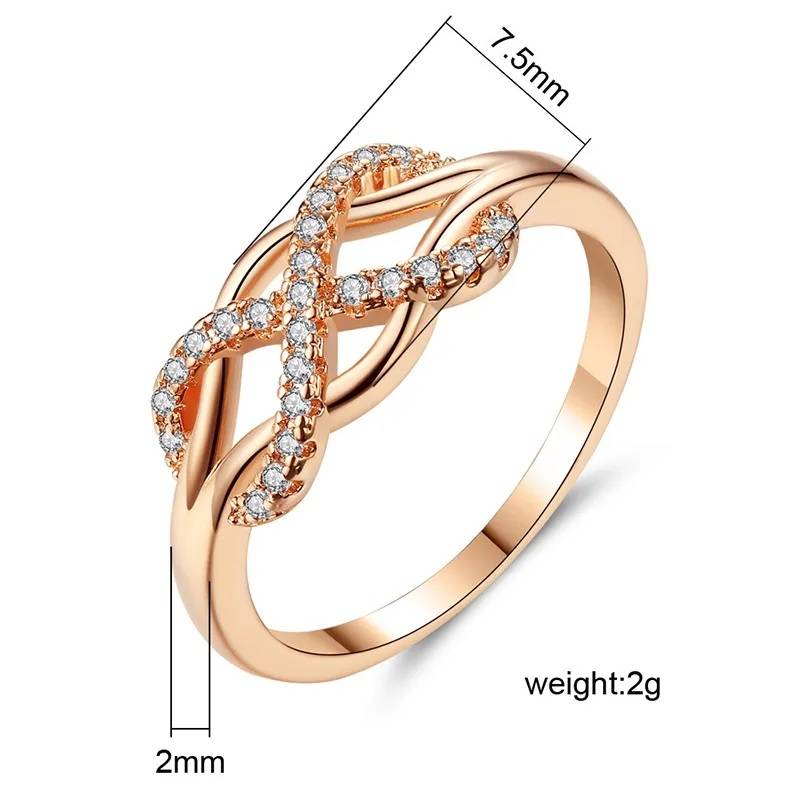 Infinite Intertwined Eternal Love Ring Rings Wedding & Engagement Jewelry Women Jewelry 