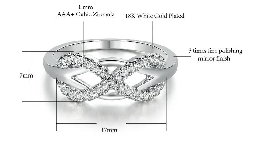Infinity Intertwined Eternal Love Ring New Arrivals Rings Wedding & Engagement Jewelry Women Jewelry 