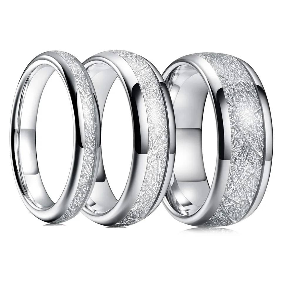 4/6/8 MM Stainless Steel Wedding Engagement Ring Men Jewelry New Arrivals Rings Rings Wedding & Engagement Jewelry Women Jewelry 