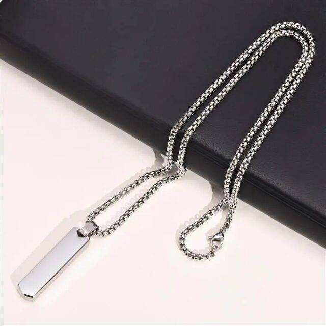 Women Men Stainless Steel A-Z Alphabet Initial Letter Pendant Necklace Chain - Foto 5