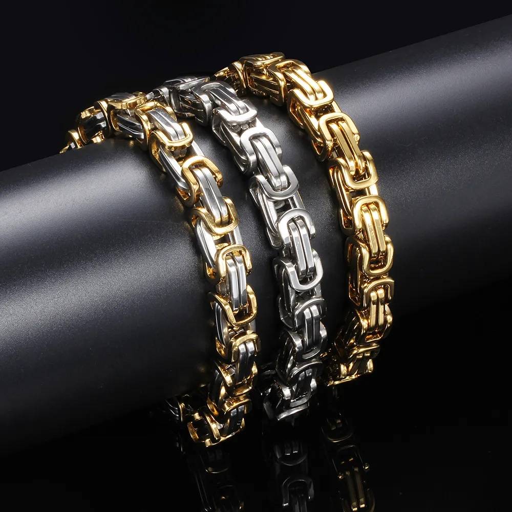 8mm Stainless Steel Motorcycle Bikes Rock Hand Chain Bracelet Bracelets & Cuffs Men Jewelry New Arrivals 