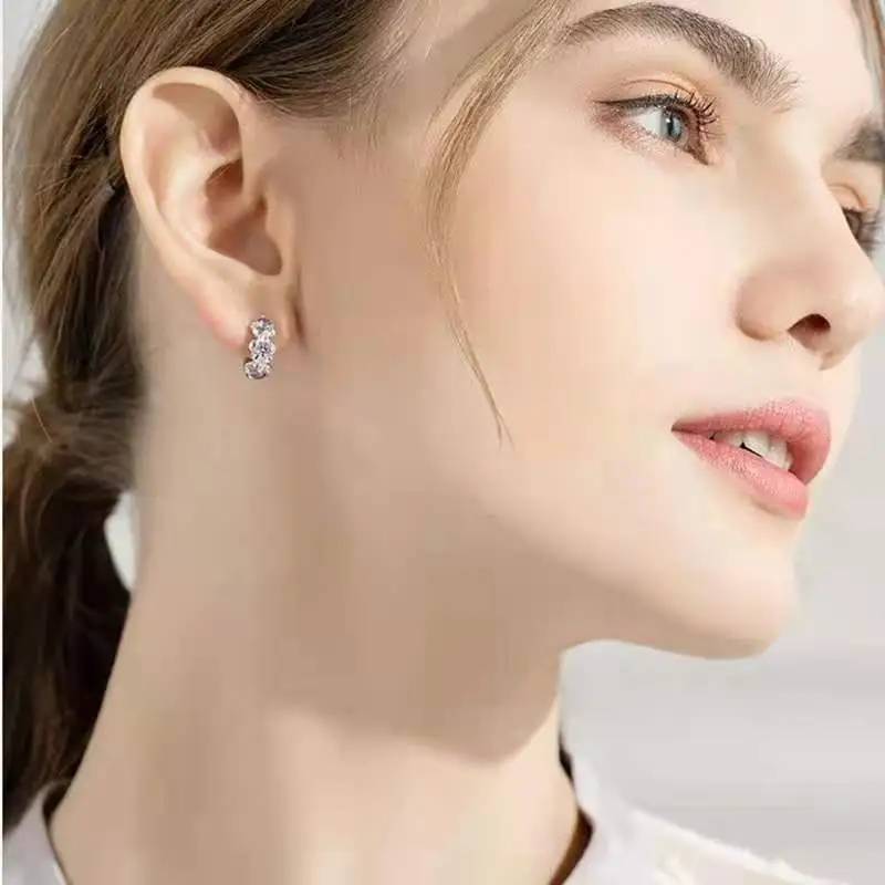 925 Sterling Silver Small Flowers Floral Round Hoop Earrings Earrings New Arrivals Women Jewelry 