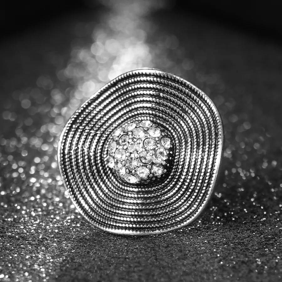 Bohemian Colorful Cubic Zirconia Big Whirlpool Cocktail Ring New Arrivals Rings Women Jewelry 