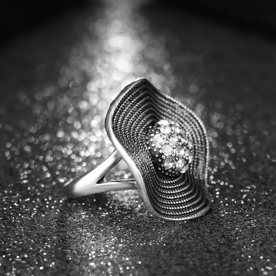 Bohemian Colorful Cubic Zirconia Big Whirlpool Cocktail Ring New Arrivals Rings Women Jewelry 