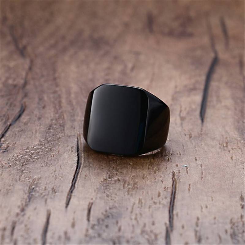 Thick Square Cocktail Party Finger Ring for Men Men Jewelry New Arrivals Rings 