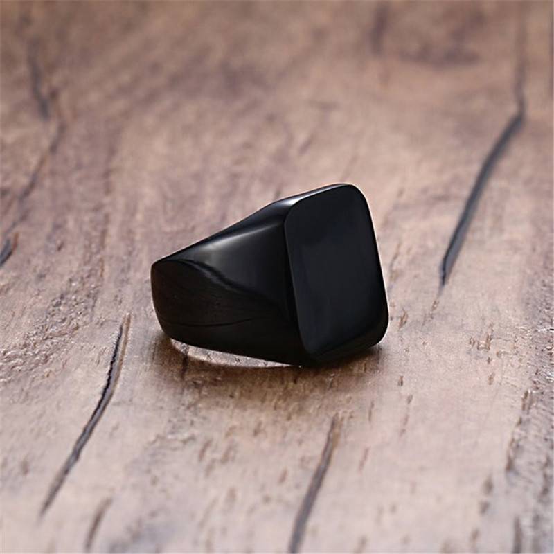 Thick Square Cocktail Party Finger Ring for Men Men Jewelry New Arrivals Rings 