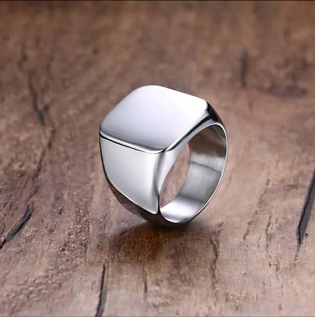 Thick Square Cocktail Party Finger Ring for Men Men Jewelry New Arrivals Rings 