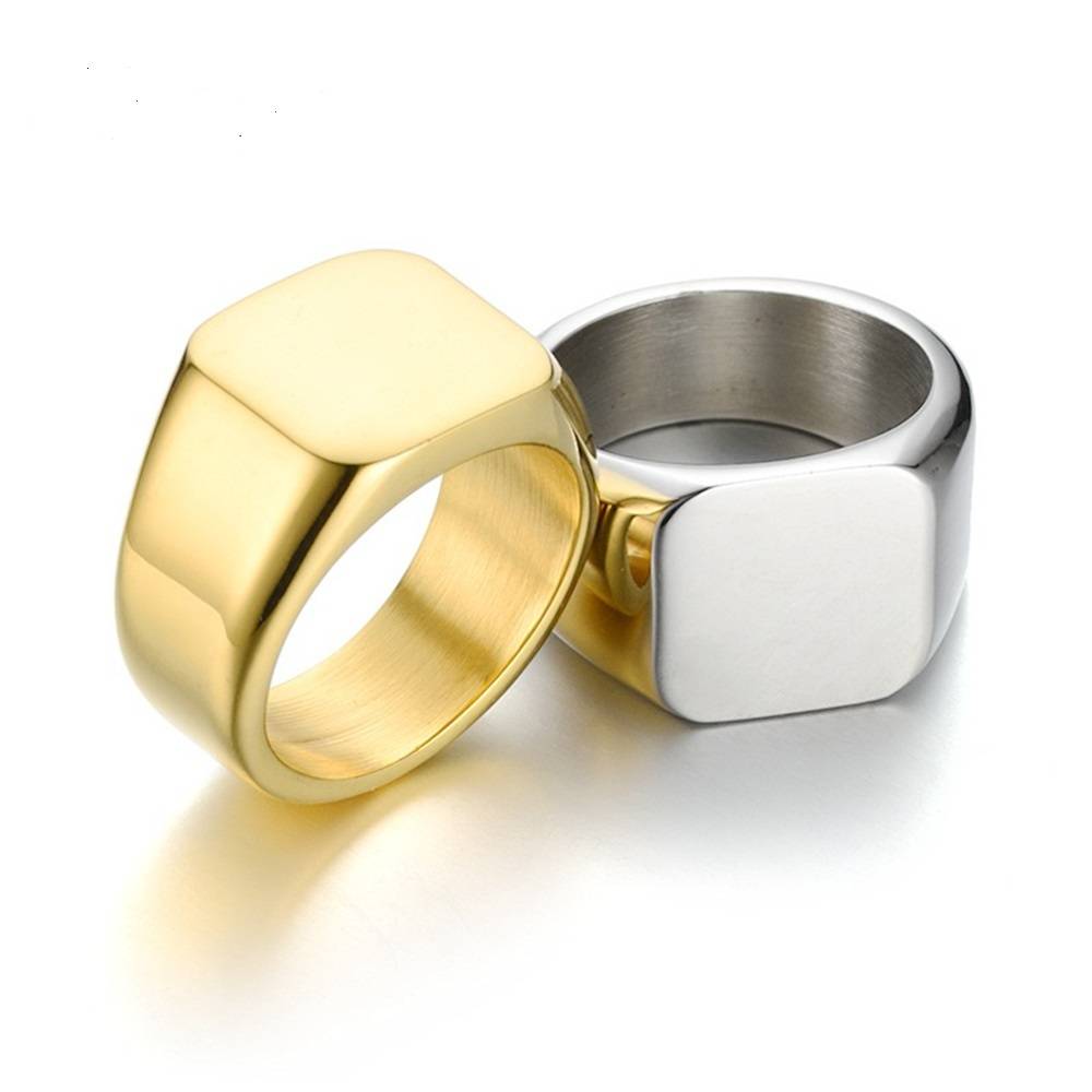 Thick Square Cocktail Party Finger Ring for Men Men Jewelry New Arrivals Rings 