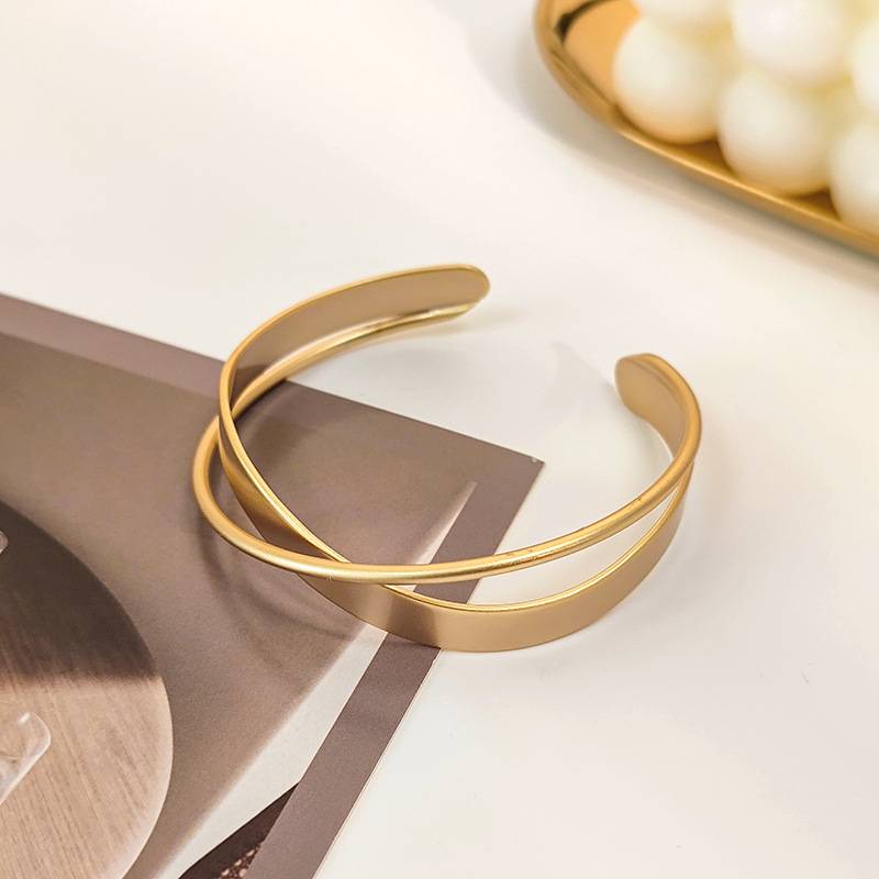 Double Infinity Twisted Cross Wavy Bangle Bracelets & Bangles New Arrivals Women Jewelry 