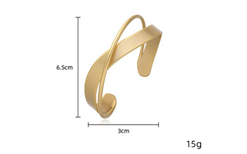 Double Infinity Twisted Cross Wavy Bangle Bracelets & Bangles New Arrivals Women Jewelry 