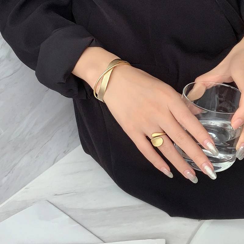 Double Infinity Twisted Cross Wavy Bangle Bracelets & Bangles New Arrivals Women Jewelry 