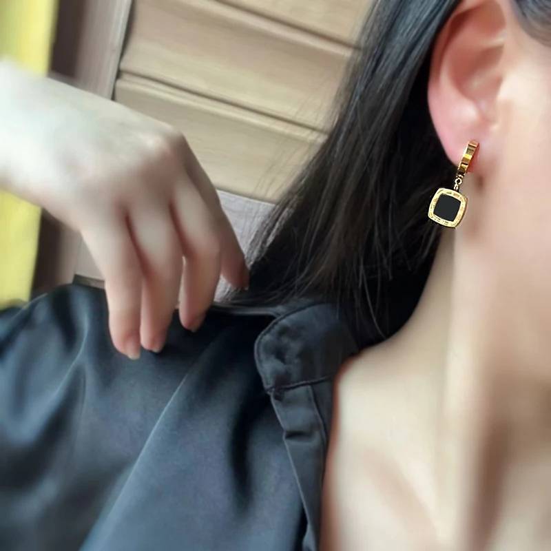 Roman Numeral Round Pendant Earrings Necklace 