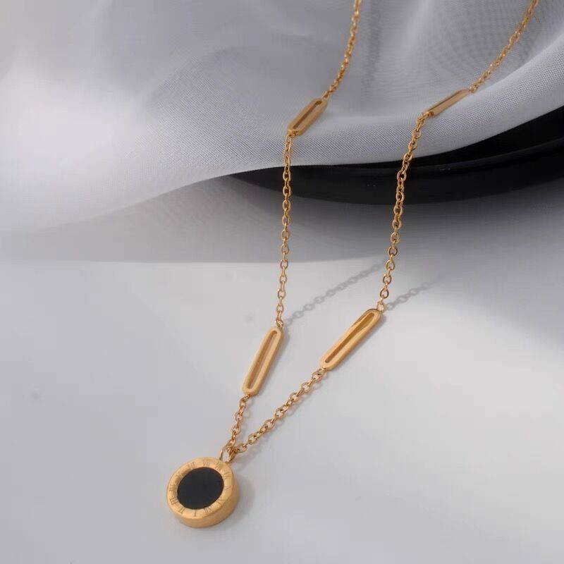 Roman Numeral Round Pendant Earrings Necklace Earrings Necklaces New Arrivals Pendants Women Jewelry 