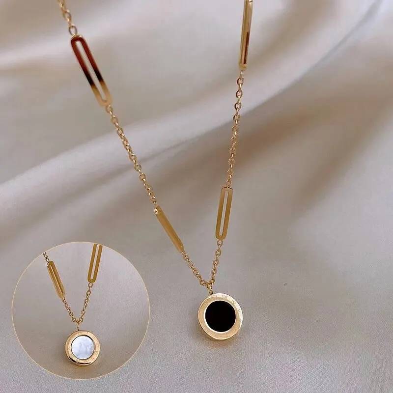 Roman Numeral Round Pendant Earrings Necklace Earrings Necklaces New Arrivals Pendants Women Jewelry 