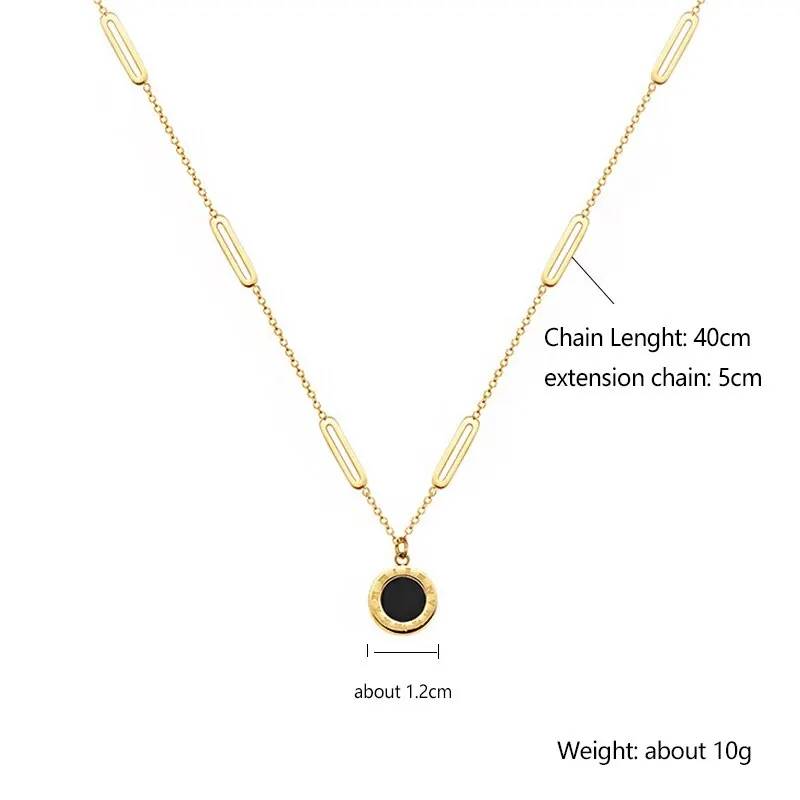 Roman Numeral Round Pendant Earrings Necklace Earrings Necklaces New Arrivals Pendants Women Jewelry 