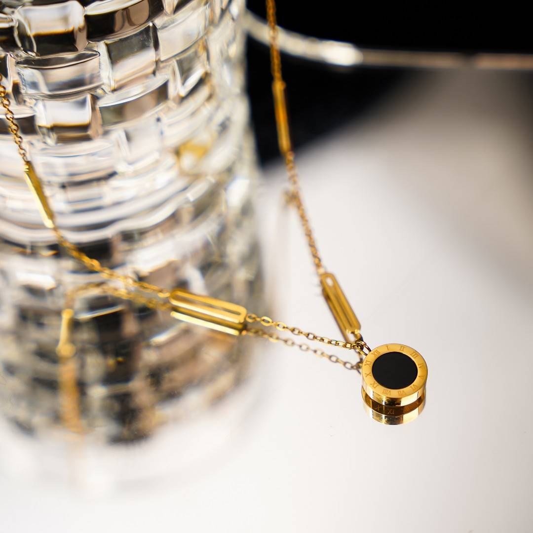 Roman Numeral Round Pendant Earrings Necklace Earrings Necklaces New Arrivals Pendants Women Jewelry 